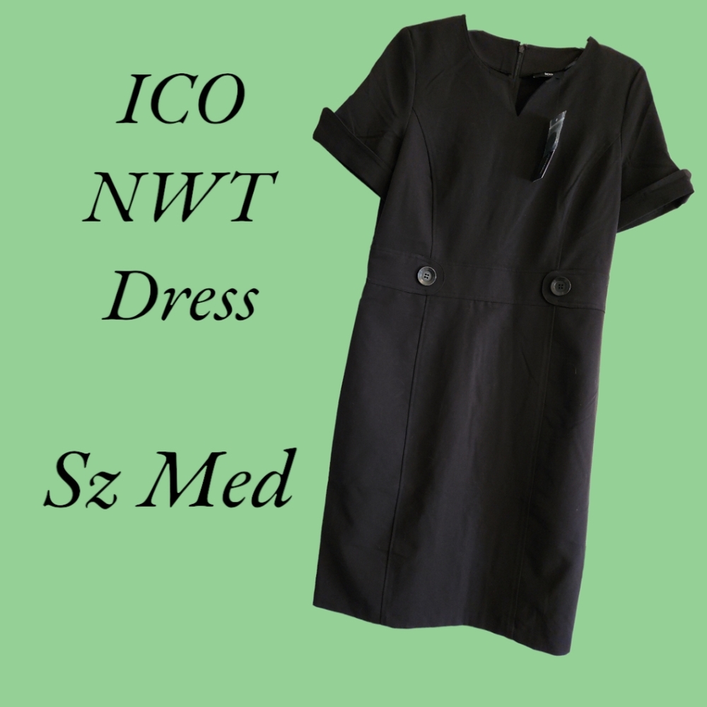 ICO NWT Dress Black Sz Med